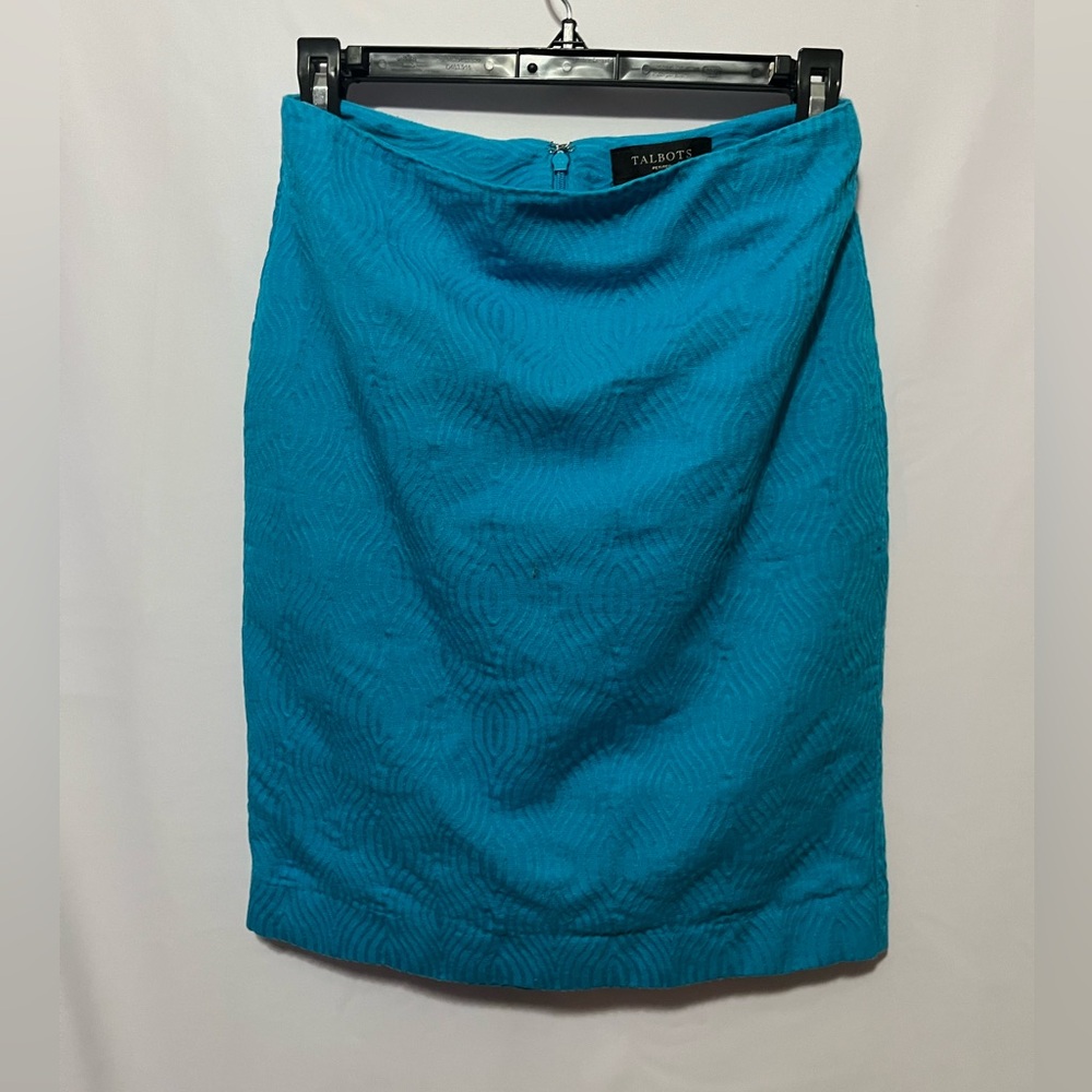 Talbots Vibrant Blue Pencil Skirt